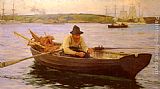 Fisherman Paintings - The Fisherman by Henry Scott Tuke